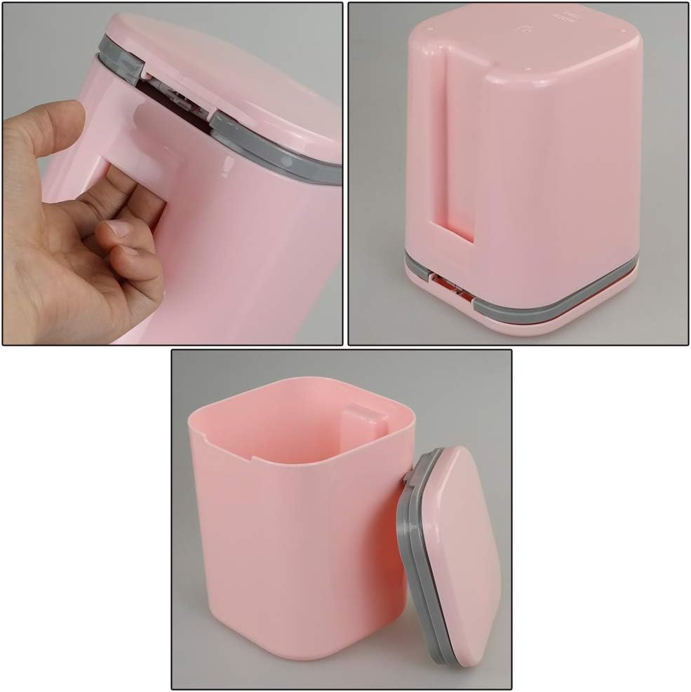 HOMMP 1/2 Gallon Tiny Countertop Trash Can, Push-Button (Pink): Industrial & Scientific