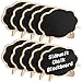 Famistar Mini Thicker Chalkboards Signs,10 PCS Sidewalk Chalk Blackboard Wood Small Message Board Place Cards for Weddings,Parties,Table Numbers,Food Signs,Special Event Decoration with Easel Stand