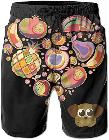 Love Hearts Fruits Apple Newest Men's Workout&amp;swim Trunks Summer Quick Dry Board Shorts