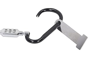 Motorcycle Helmet Lock, T Bar Combination Lock Anti Theft Keyless Security Cable Lock for Honda Kawasaki Yamaha Dirt Bike Sco