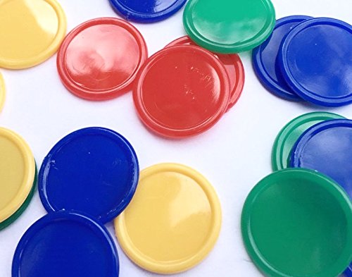 SSTNLTD 500 x TOKEN/DISC/POKER CHIPS/DRINK TOKENS / 4 COLOURS