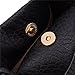 YOUNA Ladies Simple PU Leather Bucket Tote Top-handle Handbag Shoulder Purse Black