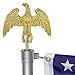 Yescom Handcrafted Gold Eagle Finial Flagpole Plastic Top for 20'/25'/30' Telescopic Outdoor Yard Garden Flag Pole