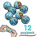 Squeezable Stress Ball 12 Pack - Tension Relief Activity Balls Set of 12 - Pressure Relieving Health Balls - Therapeutic Relaxing Squeeze Ball Pack of 12 Globe Pattern Balls