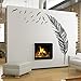 ORDERIN Christmas Gift Wall Decal Hand-made Abstract Black Feather Fly Left Removable Mural Wall Stickers for Home Living Room Decoration