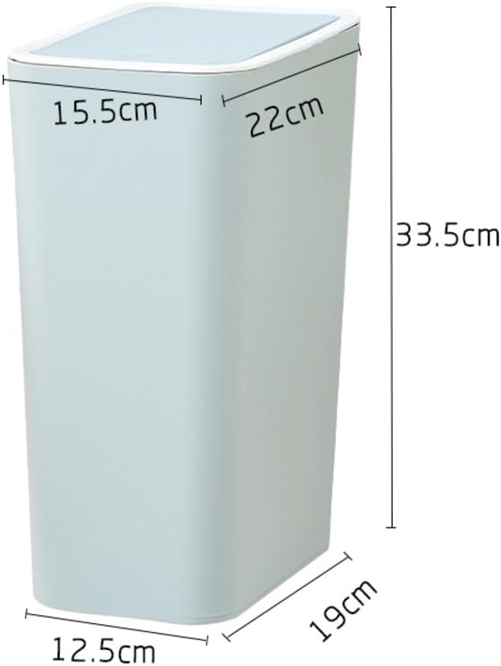 PEIISFUGB Bathroom trash bin household toilet trash kitchen trash living room with plastic trash can-I