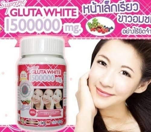 super whitening glutathione 1 Bottle X 30 Softgels Supreme Gluta White 1500000mg. Super Whitening Glutathione Anti