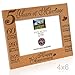 KATE POSH - 5 Years of Marriage Photo Frame - Happy 5th Anniversary Wood - Engraved Natural Solid Wood Picture Frame (4x6-Horizontal)