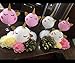 18 pcs Unicorn Birthday Party Decorations - 12pcs Tissue Paper Pom Poms,6pcs Unicorn Paper Lanterns with Glitter Horn Ears Eyelashes for Unicorn Baby Shower Birthday Party Supplies(DIY)