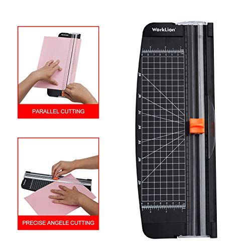 WORKLION Small Paper Trimmer, Portable Paper Cutter for Label, Origami, Card, Photo, Coupon, Scrapbook, Cardstock, Laminated Paper, and Craft Project - Thumbnail 4