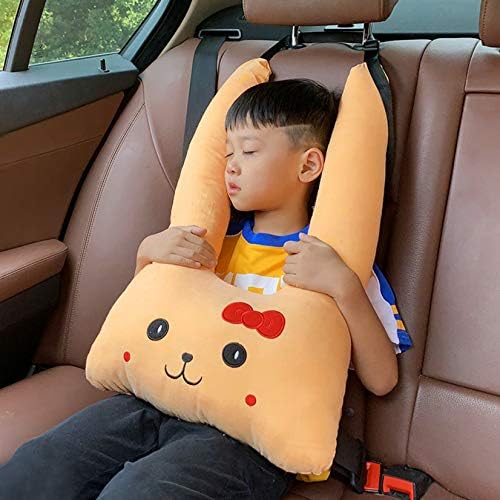 U型シートベルト枕 可愛い 子供用携帯枕 カーシートベルトカバー 車用 頚部保護 チャイルドクッション 刺繍 添い寝枕 ショルダーパッド 水洗い可能 長旅 安全 高さ調節可 取り外し可 洗える 車座用