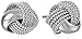 Amazon Essentials Sterling Silver Polished Mesh Knot Earrings, (previously Amazon Collection)