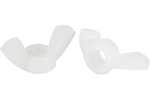 uxcell M6 Wing Nuts Nylon Butterfly Nut Hand Twist Tighten Fasteners White 50pcs