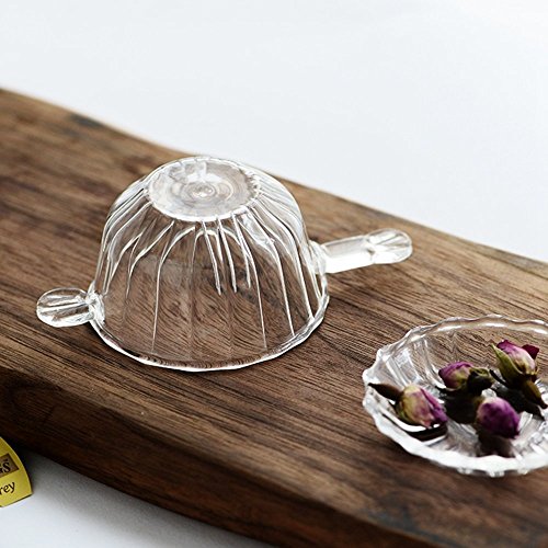 Glass Tea Infuser Safe and Elegant Loose Leaf Tea Filters with Tray for Tea Cups Mugs and Teapots By Mkono - Thumbnail 2