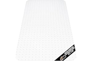 GORILLA GRIP Slip Resistant Office Chair Mat for Carpet Floors, Smooth Glide Under Desk Carpeted Floor Protector, Heavy Duty Plastic Computer Mats for Rolling Work and Gaming Chairs 32.5x48, Clear