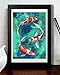Japanese Koi Fish Print Painting - Koi Carp Print - Zen Wall Artwork (6x9