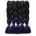 Blue Jumbo Braiding Hair Extensions Two Toned Synthetic Kanekalon Hair 100G/Pc Purple/Gray Crochet Braids Hair T1b/pink 24inches