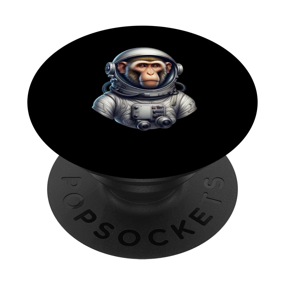 Cosmic Chimp - Astronaut Monkey Design for Space Enthusiasts PopSockets Swappable PopGrip