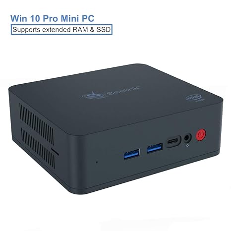 Beelink U55 Windows 10 Pro Mini PC, Intel Core I3 5005U Prozessor Desktop Computer mit Intel HD Graphik 5500 / 8GB RAM + 256G
