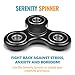 Fidget Widget Club Spinner- High Speed Hybrid-Ceramic Bearings (Black)