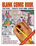 Blank Comic Book for Kids: Create Your Own Comics, Pages with 3-7 Panels, Quality White Paper (Blank by Genial Books