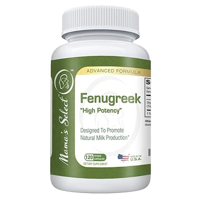 Organic Fenugreek Capsules for Increased Breast Milk Supply During Breastfeeding &amp; Lactation - Potent Fenugreek Seed Supplement/Vitamins- Better Than Tea, Oil,&amp; Leaves - 120 Herbal Vegetarian Pills