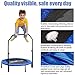 wolfyok Exercise Trampoline with Safety Pad Adjustable Handle Bar Portable & Foldable Rebounder for Adults Kids Body Fitness Training Workout Max Load 220 lbs