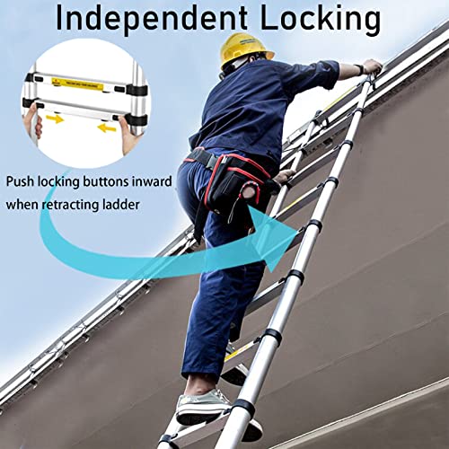 Yooikeey 14.5FT Telescoping Ladder, Aluminum Telescopic Extension