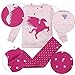 Girls Pajamas Unicorn Pegasus Lips 2 Piece 100% Super Soft Cotton,Pink,4 Years