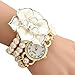 Binmer(TM) Women Flowers Pearl Wrapped Bracelet Watch Ladies Fashion Students Watch (White)