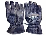 HWK Racing Premium Leather Fluorescent Motorcycle Motorbike Gloves Cow Hide Leather Long 1 YEAR WARRANTY!!! …