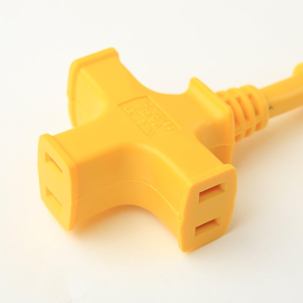 Amazon おしゃれ カラータップ 延長コード 3個口 10m イエロー 日本