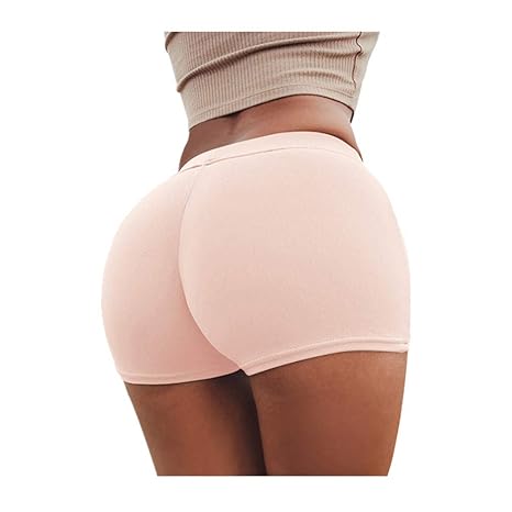Damen Sport Shorts FORH Frauen Sommer Vintage High Waist Elastische Stretch Kurz Hosen Yoga Sport Fitness Workout Hotpants Se