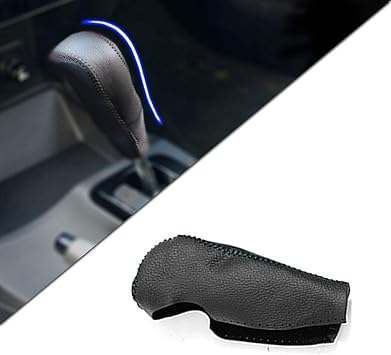 Amazon Com For Honda At Civic 12 15 Leather Car Gear Shift Knob Cover Non Slip Gear Lever Stick Protector Black Type U Automotive