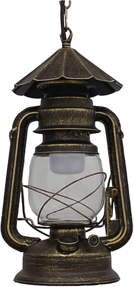 Amazon Co Jp Yike ランタン レトロランタン 灯油ランプ 装飾ランプ ガラス傘付き傘 居間用 農場 レストラン キャンプ シアン ホーム キッチン