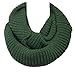 Wrapables Thick Knitted Winter Warm Infinity Scarf, Hunter Green