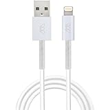 MOS Spring Lightning Cable Aluminum Heads, Spring Relief, White, 3ft