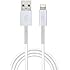 MOS Spring Lightning Cable Aluminum Heads, Spring Relief, White, 3ft