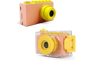 OAXIS myFirst Camera 2 - Kids Action and Underwater Camera, 8MP 1080P HD Video, Toddler Digital Camera, Webcam, Tripod Mount, MicroSD Card, Neck Lanyard, Christmas or Birthday Gift for Kids 3-12 (Pink)