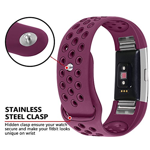 image for iGK Silicone Replacement Bands Compatible for Fitbit Charge 2, Adjusta