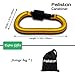 Paliston 10pcs Locking Carabiner Aluminum D Ring Hiking Clips for Hiking Camping Fishing and Outdoor Use
