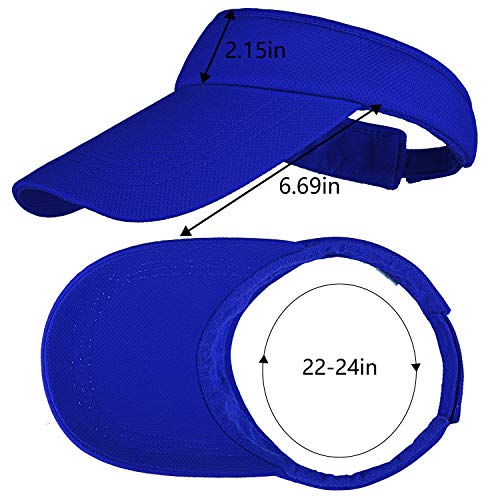 Cooraby 4 Pack Adjustable Sun Visors Outdoor Sport Sun Visors Hats with