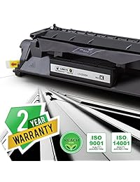 LINKYO cartucho de tóner de repuesto compatible para HP 05 A (CE505 A), Negro Paquete de 2