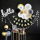 40th Birthday Decorations by Hombae, Back in 1979 Sign, 40th Bday Decorations for Women or Men, 40th Wedding Anniversary Decorations, 40 Years Old Party Supplies, Cheers to 40 Years Banner