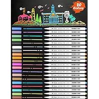 New 20 Assorted Color Metallic Marker Pens, Sheen Glitter Painting Pen Card Making,Birthday Greeting, DIY Photo Album,Scrap booking,Rock Painting,Mug,Calligraphy,Valentine