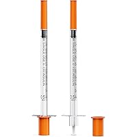 0.5ml Insulin Syringes 30G 5/16 Inch (8mm) with Needle, Individually Wrapped, Pack of 25