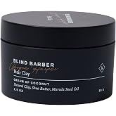 Blind Barber Bryce Harper Hair Clay - Matte Clay Pomade for Men - Medium to Strong Hold - Infused with Kaolin, Shea Butter &amp; Marula Seed Oil - Coconut Scent (2.5 Oz)