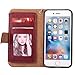 iPhone 7 Plus/8 Plus Wallet Case, Hidden iphone7 Plus/8 Plus Wallet Case [Folio][Flip][Wrist Strap] Stand Feature Card Holder for Apple iPhone 7 Plus/8 Plus 5.5
