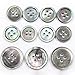 11-Piece Mother of Pearl Blazer & Suits Button Set - Grey for Blazer, Sport Coat, Uniform, Jacket