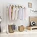 Rackaphile Clothes Rack, Clothes Organizer, Adjustable Double Rails Heavy Duty Garment Rack for Balcony and Bedroom (White)